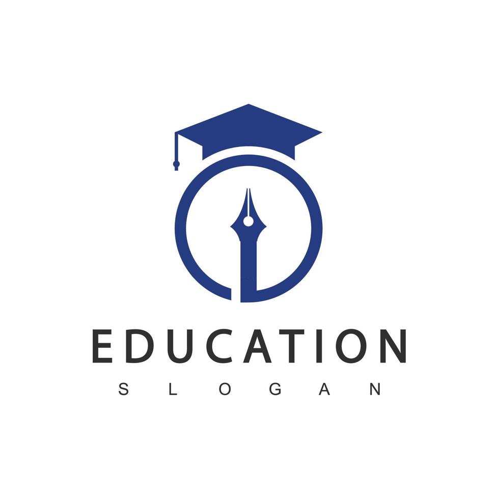 modelo de design de logotipo educacional, ilustração vetorial vetor