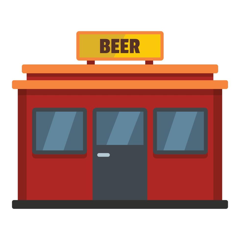 ícone da loja de cerveja, estilo simples vetor