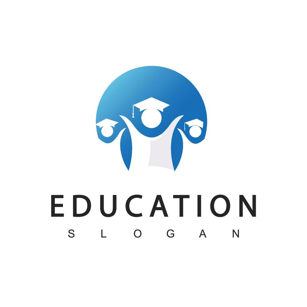 modelo de design de logotipo educacional, ilustração vetorial vetor