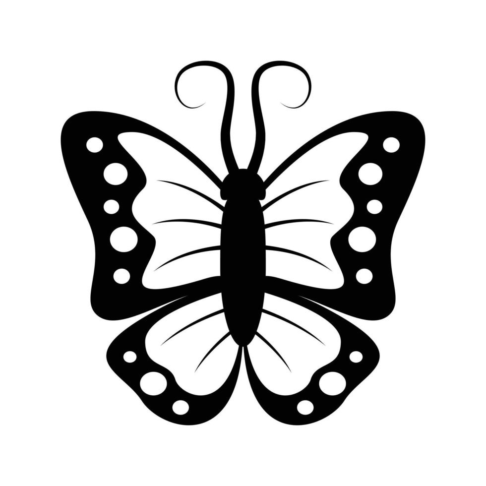 ilustração de borboleta de silhueta vetor