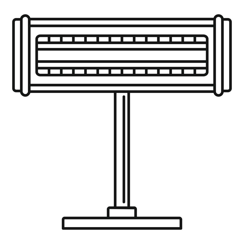 ícone de suporte de aquecedor doméstico, estilo de estrutura de tópicos vetor