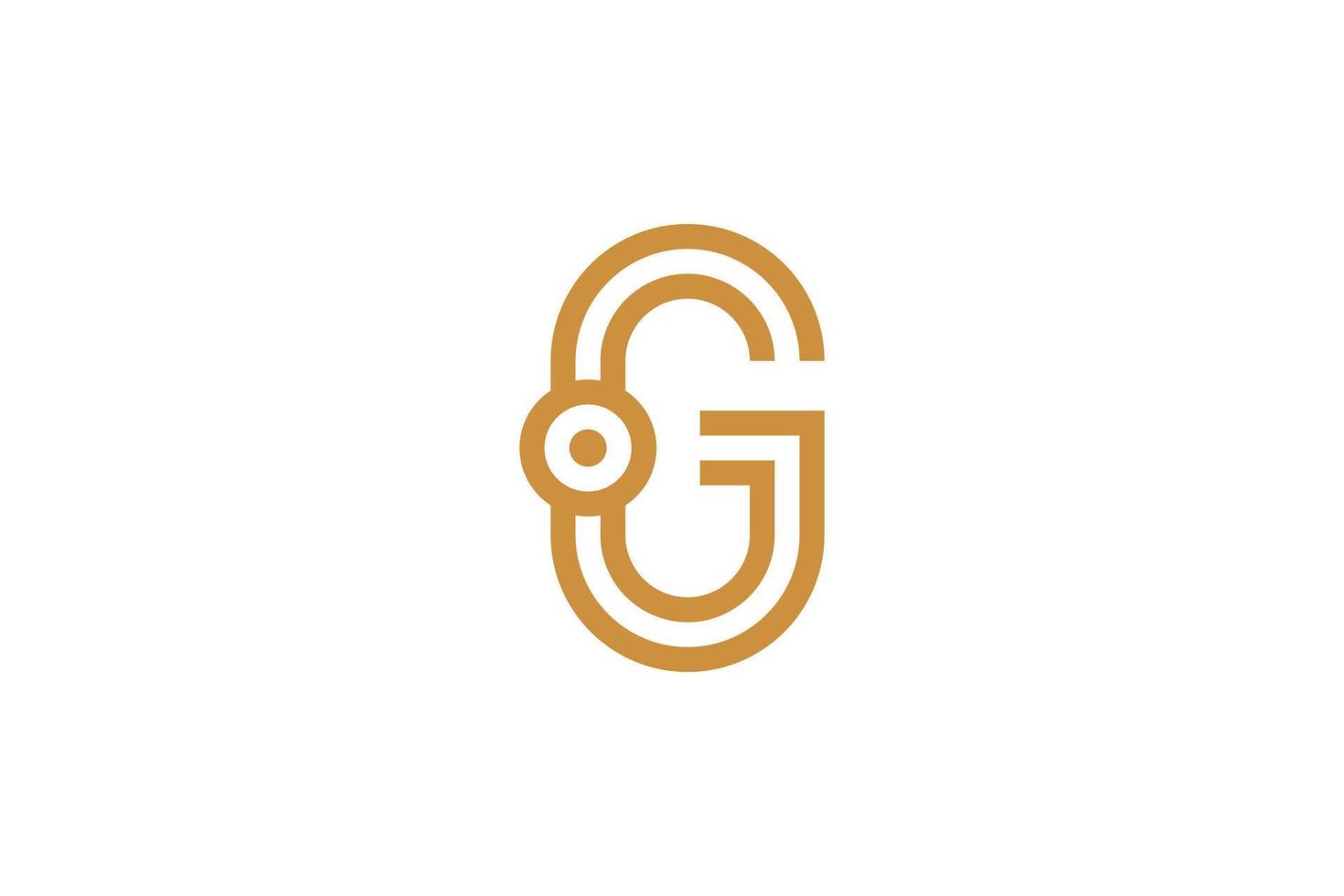 modelos criativos de logotipos da letra g vetor