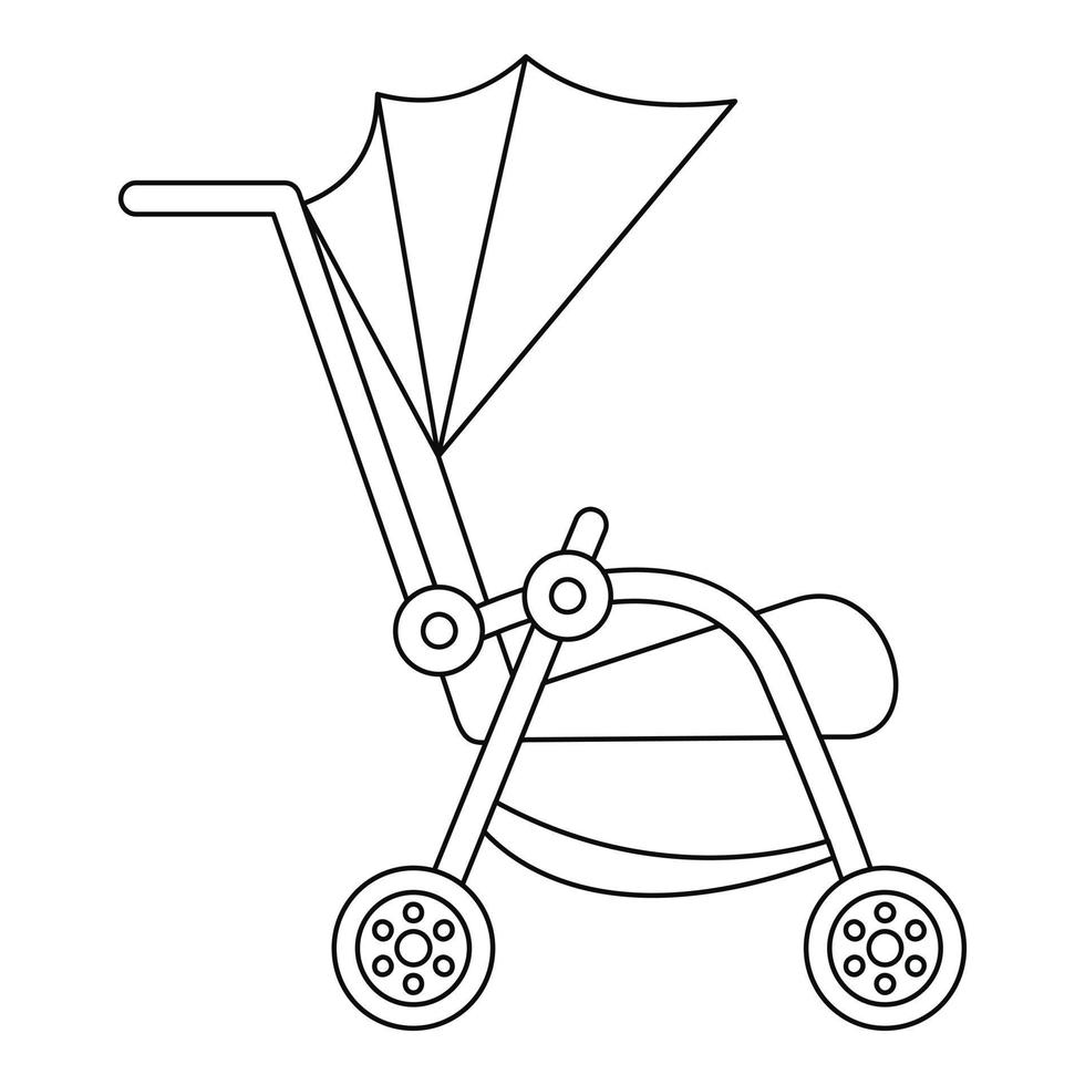 ícone de buggy, estilo de estrutura de tópicos vetor