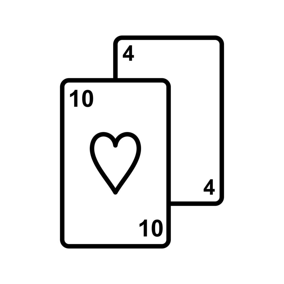 ícone de vetor de cartas de jogar