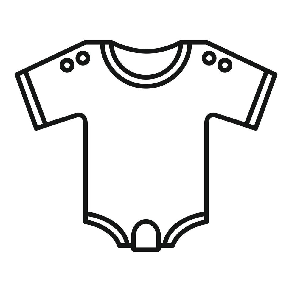 ícone de roupas infantis, estilo de estrutura de tópicos vetor