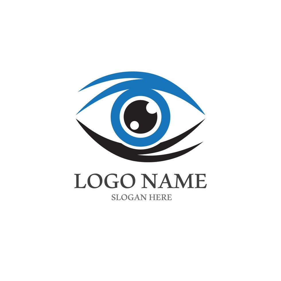 design de logotipo de vetor para cuidados com os olhos