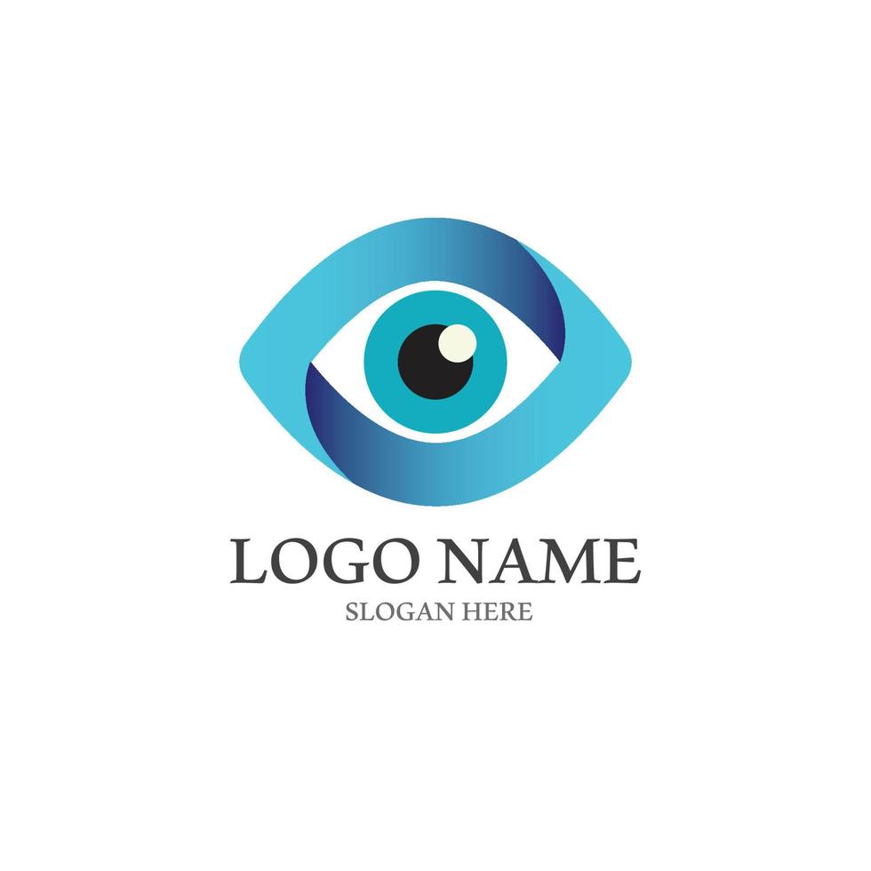 design de logotipo de vetor para cuidados com os olhos