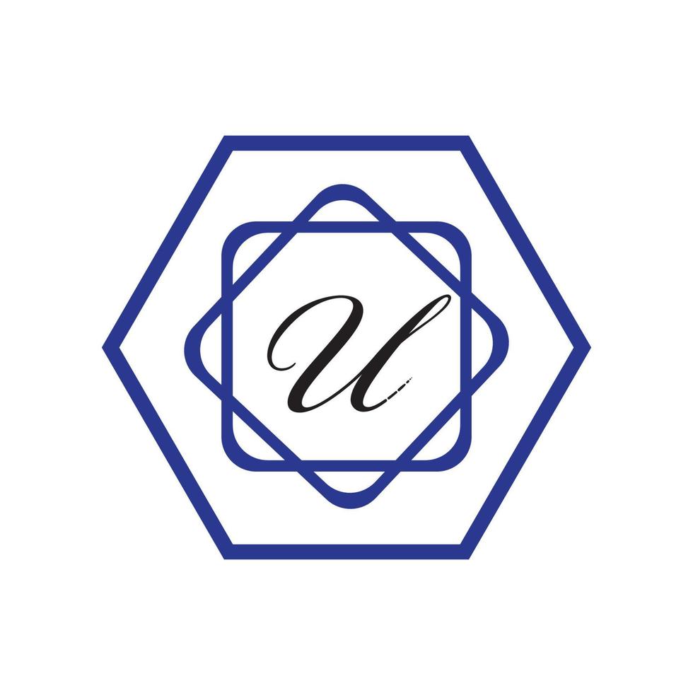 letra u modelo de design de logotipo de vetor de unidade abstrata corporativa de negócios