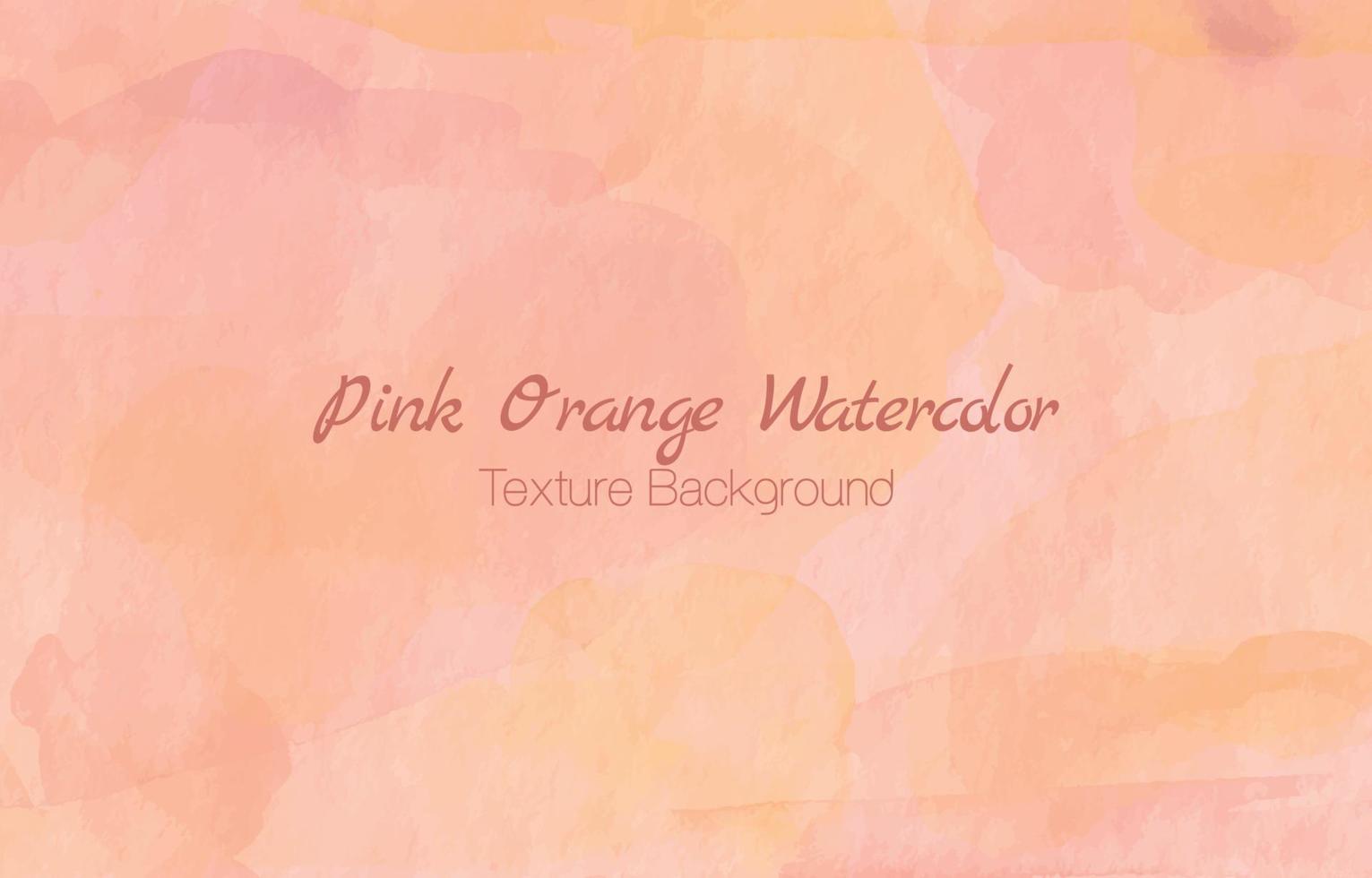 fundo de textura aquarela rosa laranja vetor