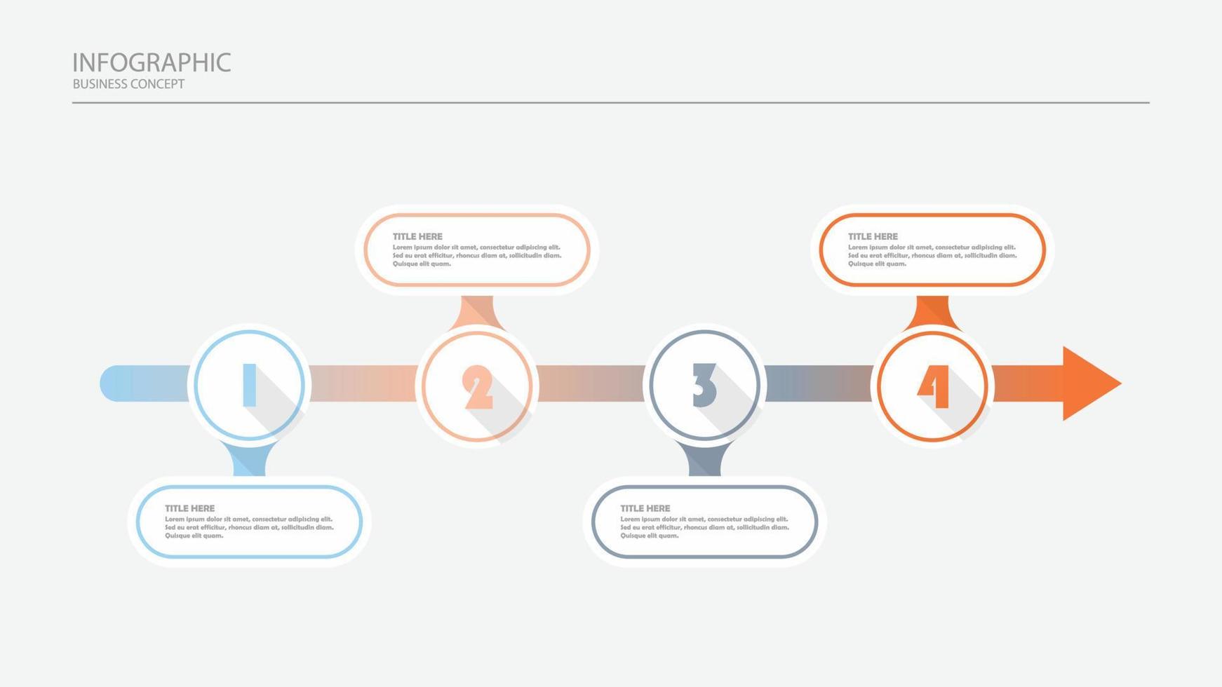 design infográfico com ícones e 4 opções ou etapas. vetor