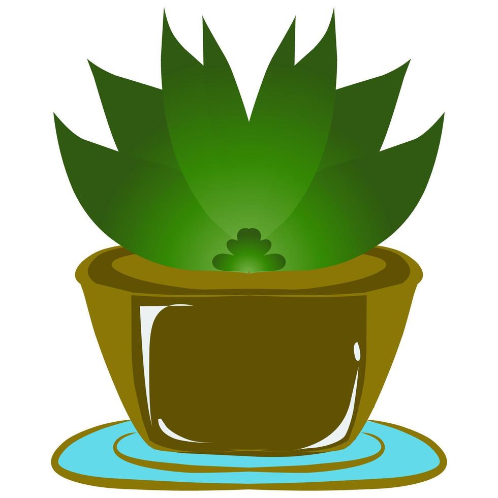 desenho vetorial de plantas em vasos adequados para adesivos, logotipos e outros vetor