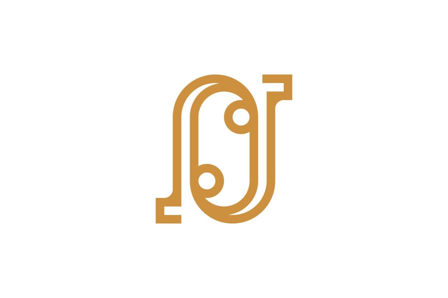 logotipo da letra j de luxo vetor