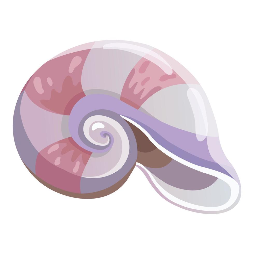 ícone de concha do mar, estilo cartoon vetor