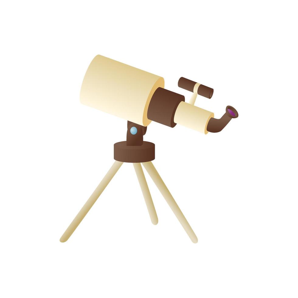 ícone do telescópio no estilo cartoon vetor