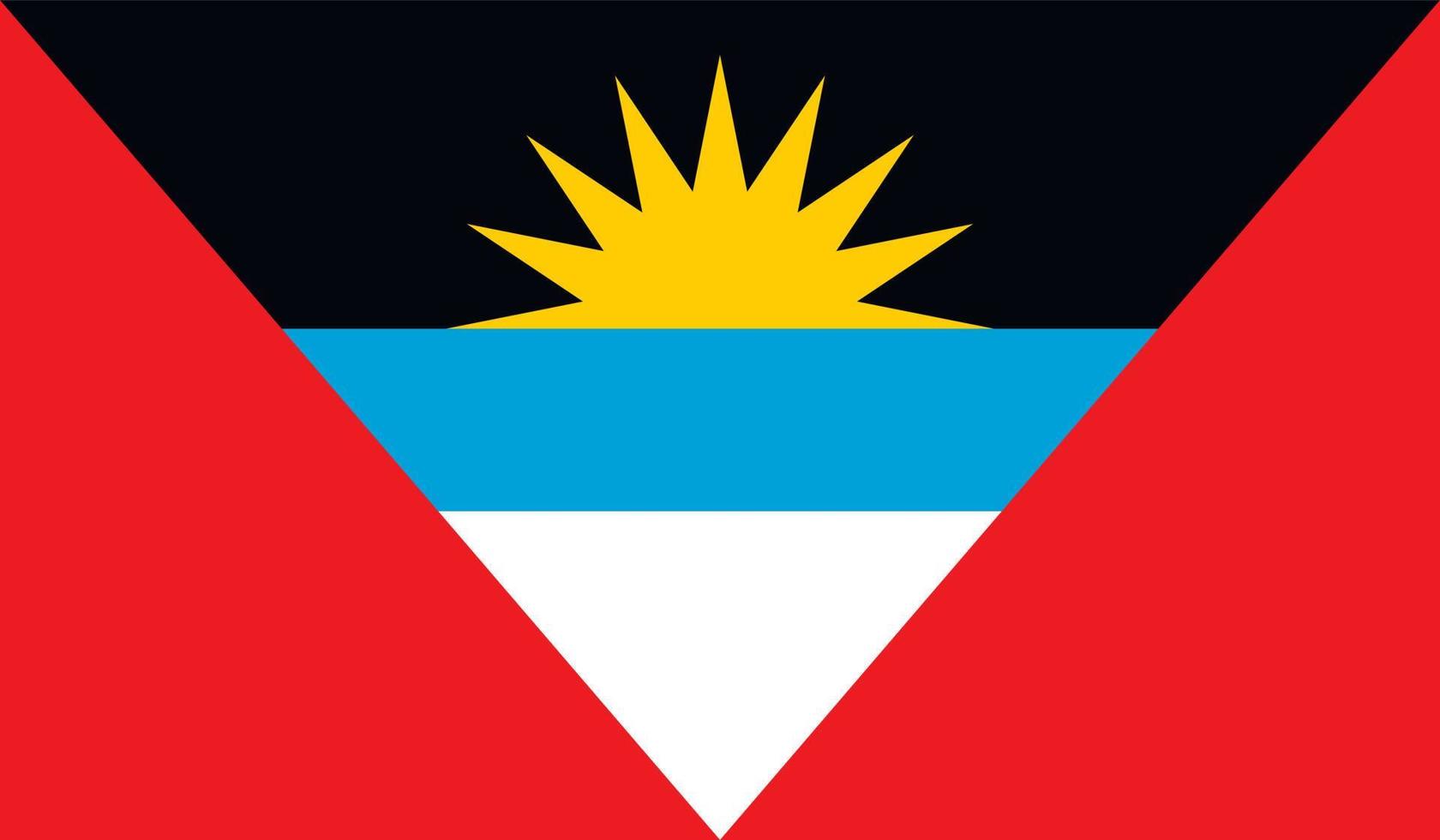 imagem da bandeira de antígua e barbuda vetor