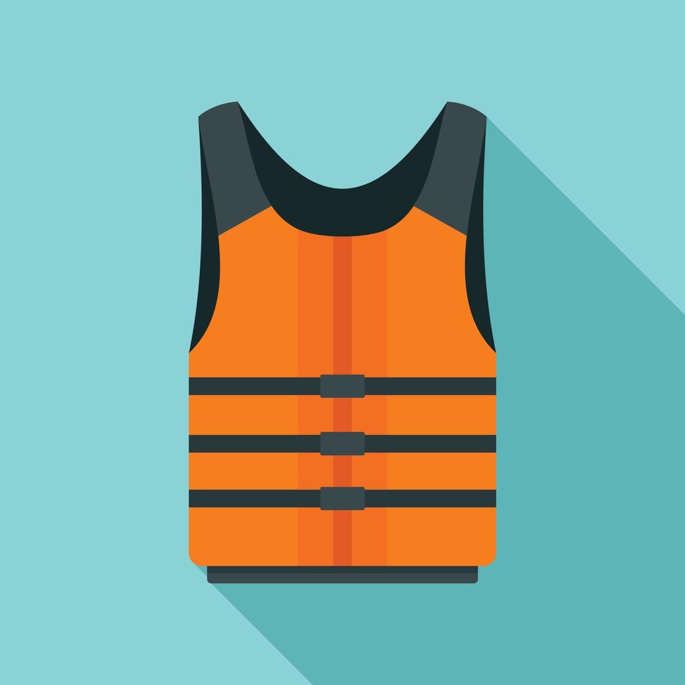 ícone de colete salva-vidas, estilo simples vetor