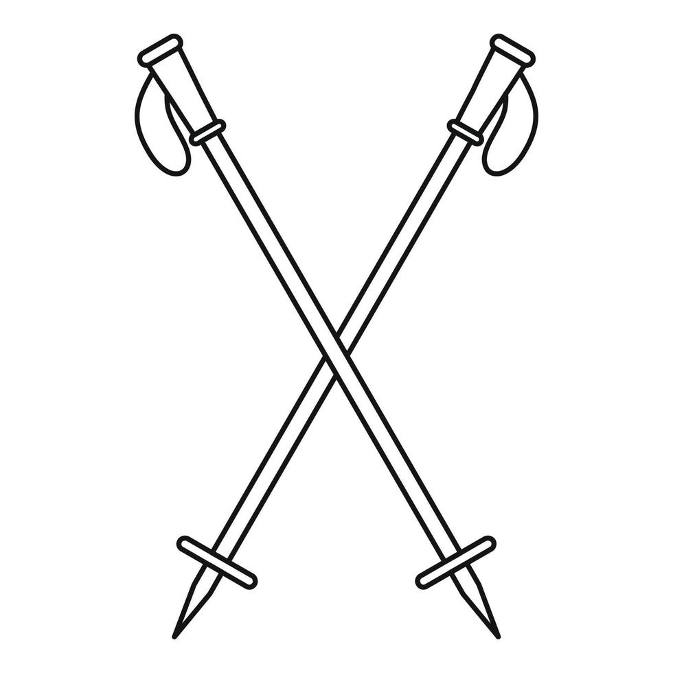 ícone de bengalas nord, estilo de estrutura de tópicos vetor