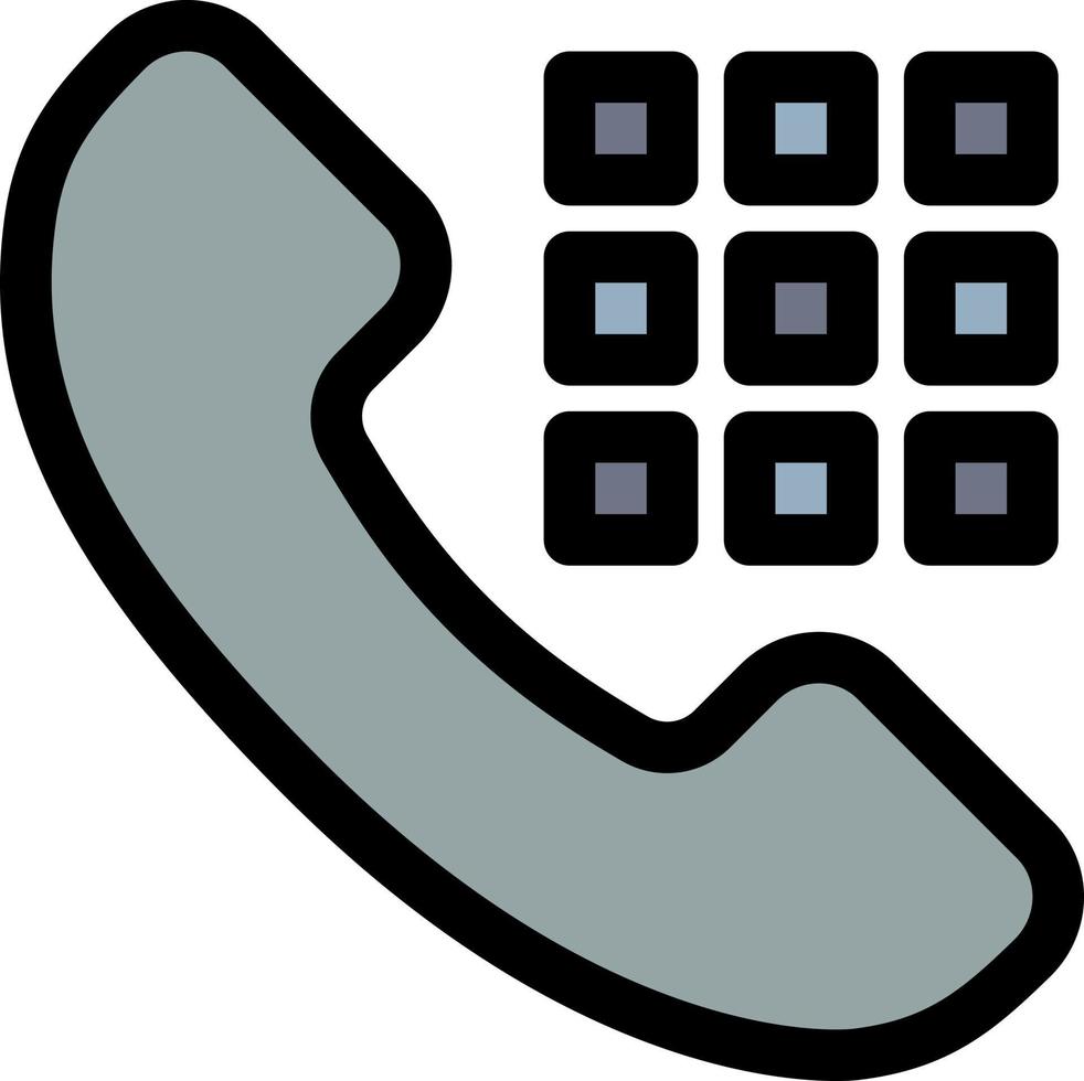 teclas de telefone de discagem de chamada modelo de banner de ícone de vetor de ícone de cor plana