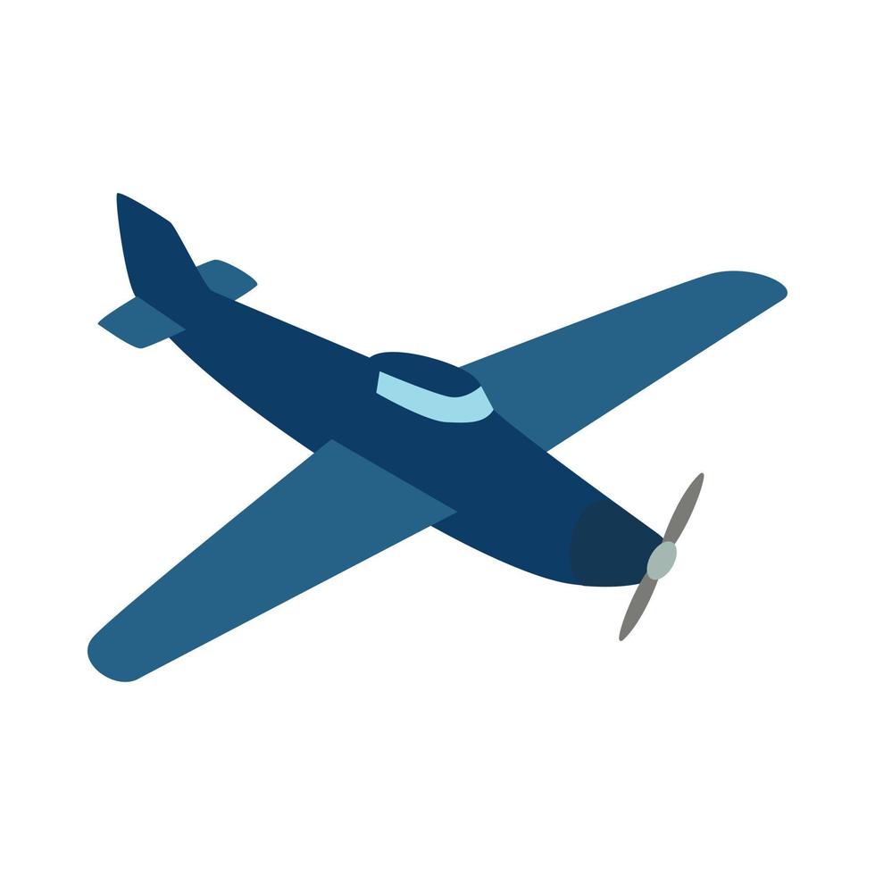 ícone de avião azul, estilo 3d isométrico vetor