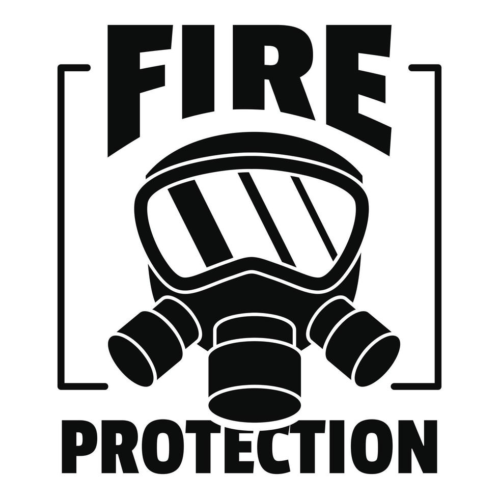 logotipo de proteção contra incêndio, estilo simples vetor