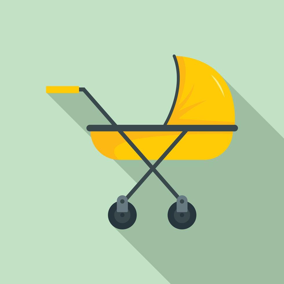 ícone de carrinho de bebê moderno, estilo simples vetor