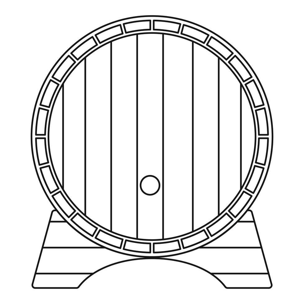 ícone do barril de cerveja, estilo de estrutura de tópicos. vetor