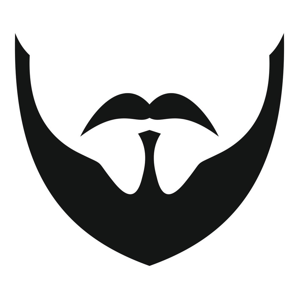 ícone de barba de pessoa, estilo simples. vetor
