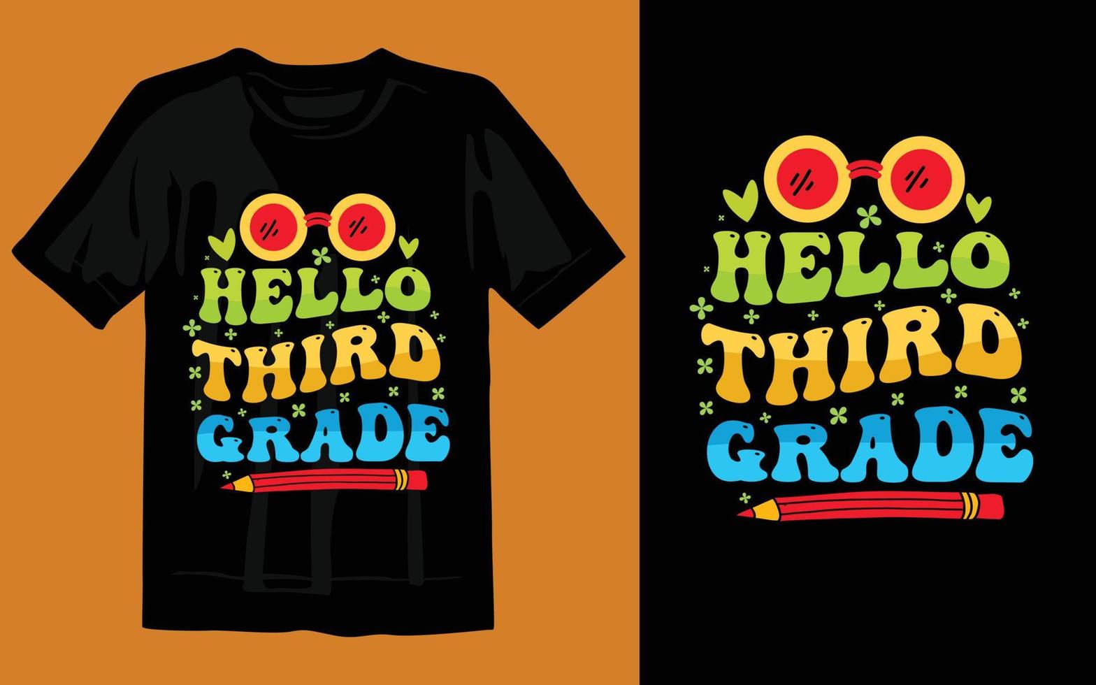 100 dias de escola colorido vetor de design de camiseta download grátis