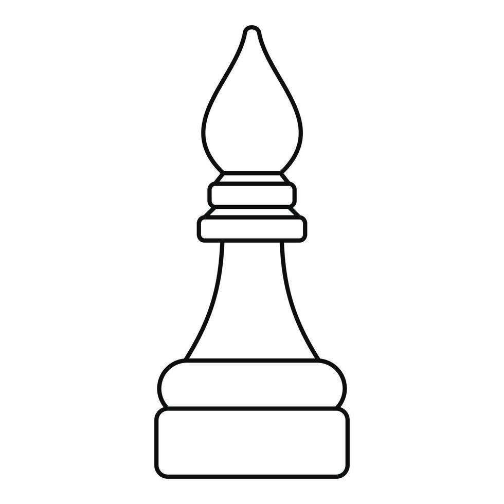 ícone da peça bispo, estilo de estrutura de tópicos vetor