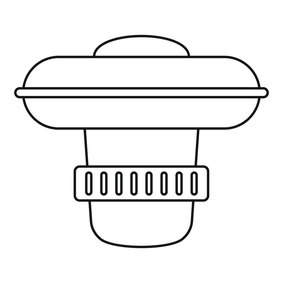 ícone de dispositivo de pool de dosagem, estilo de estrutura de tópicos vetor