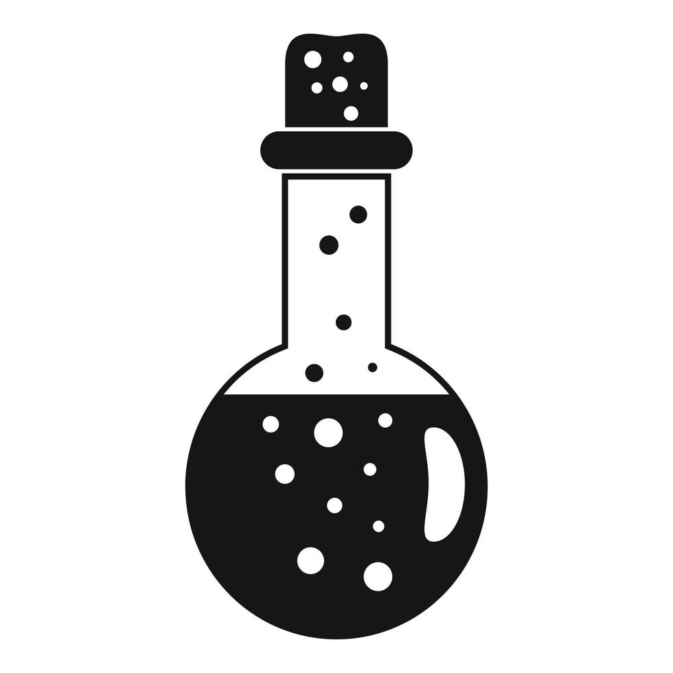 ícone de poção de química, estilo simples vetor