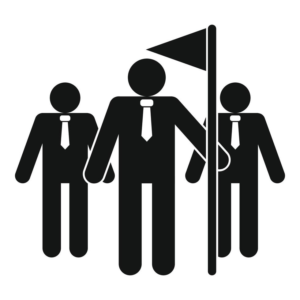 ícone de competição de trabalho em equipe, estilo simples vetor