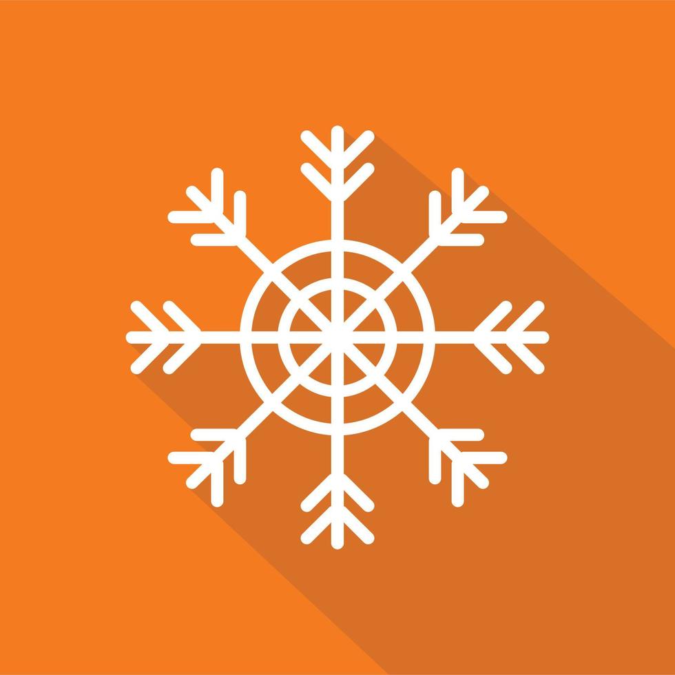 ícone de floco de neve, estilo simples vetor