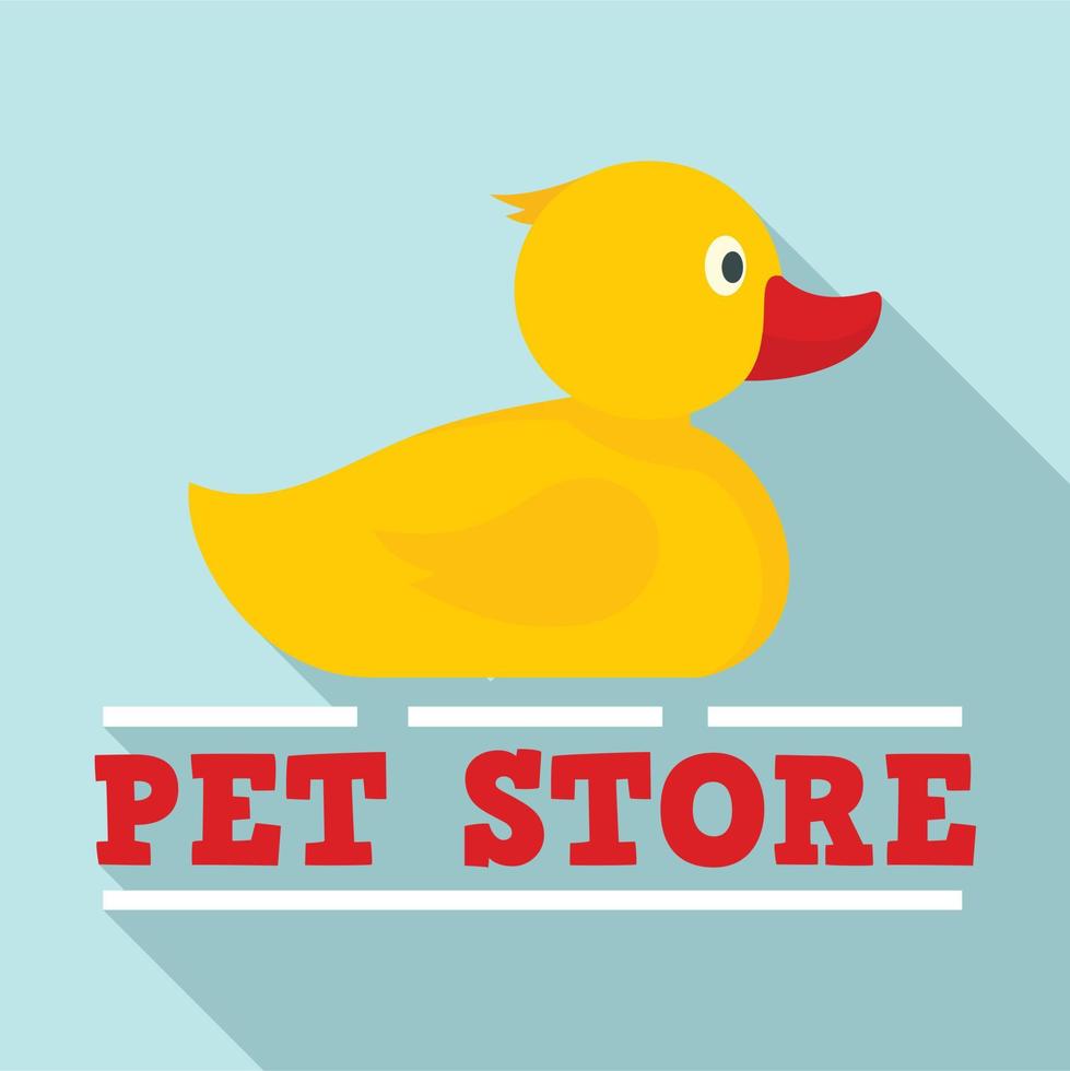logotipo de pato de lavagem de loja de animais, estilo simples vetor