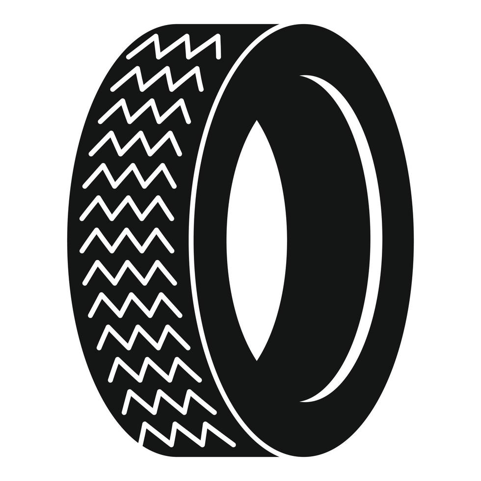 ícone do pneu do veículo, estilo simples. vetor