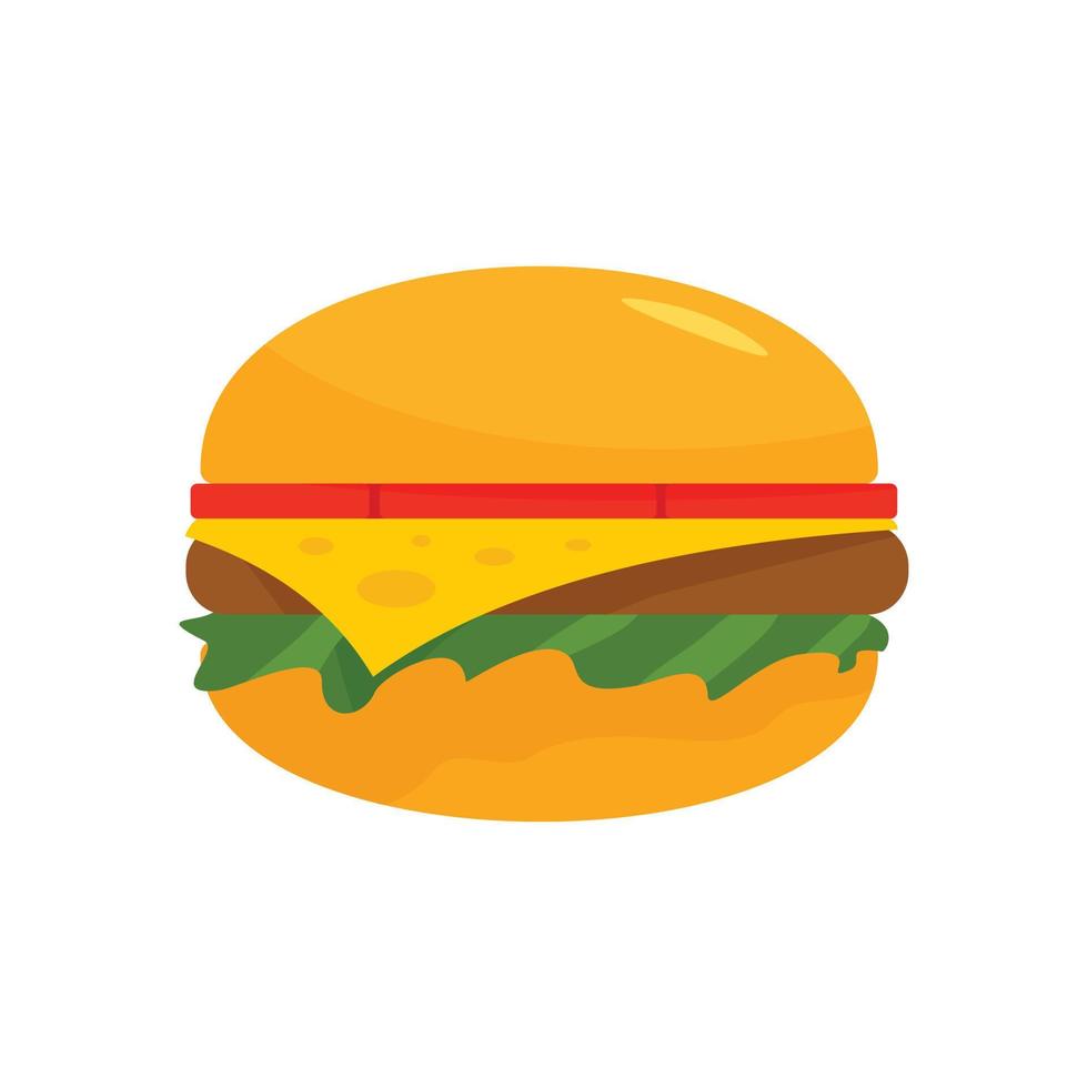 ícone de hambúrguer americano, estilo simples vetor