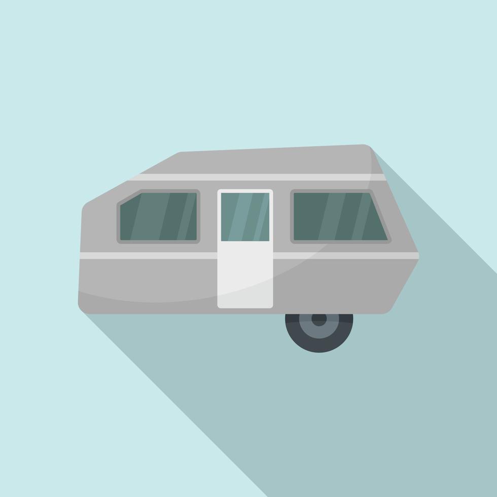 ícone de trailer de acampamento moderno, estilo simples vetor