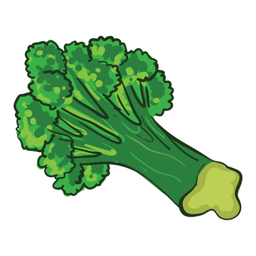ícone de brócolis de jardim, estilo cartoon vetor