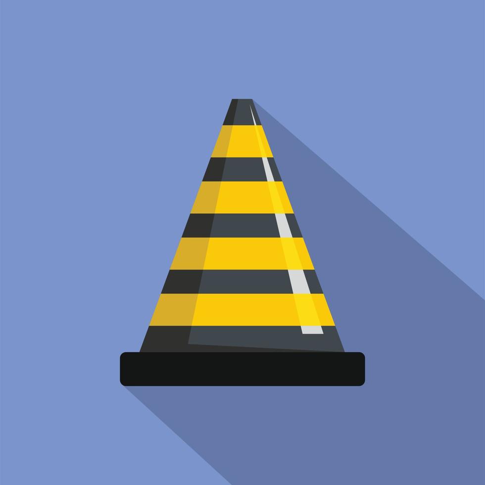 ícone do cone de transporte, estilo simples vetor