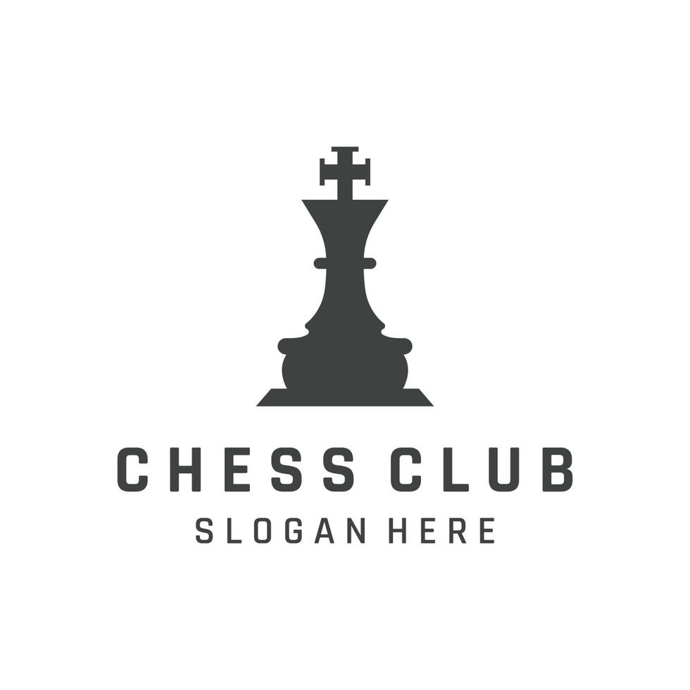 logotipo de modelo de jogo de estratégia de xadrez com reis, peões e torres. logotipos para torneios, times de xadrez e jogos. vetor
