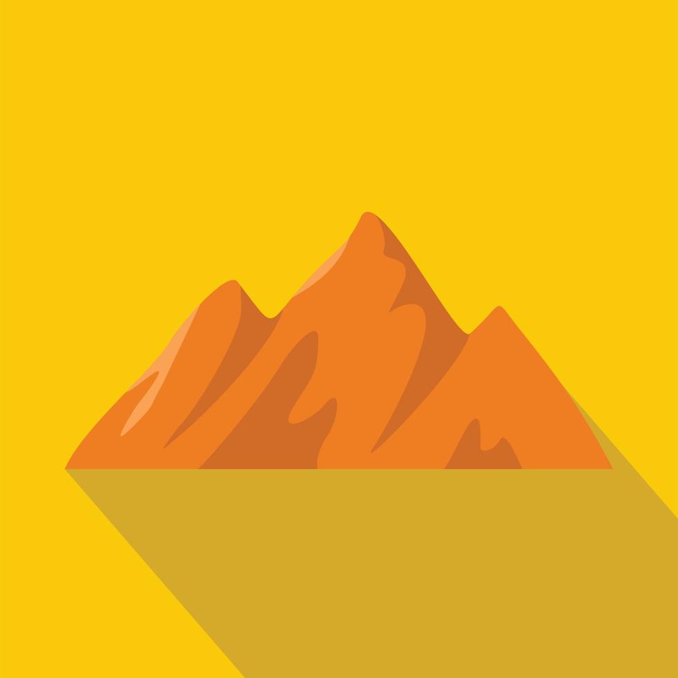 topo do ícone da montanha, estilo simples. vetor
