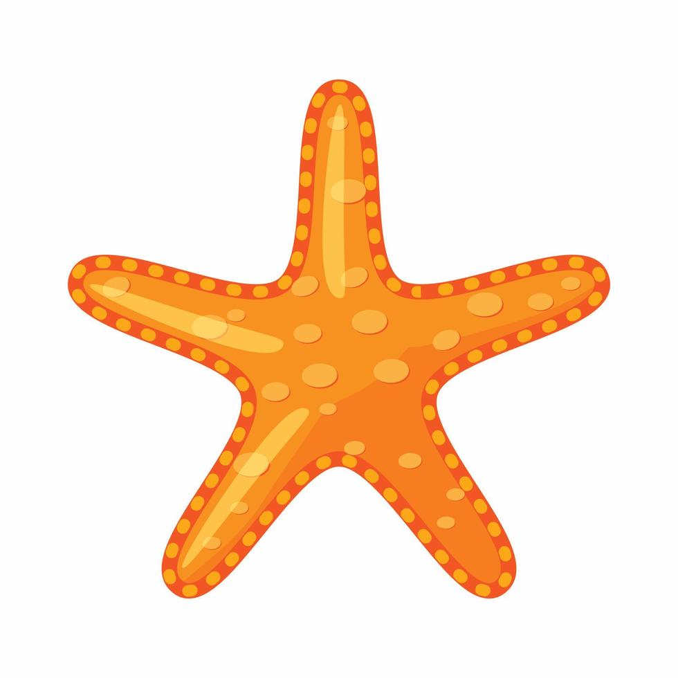 ícone de estrela do mar, estilo cartoon vetor