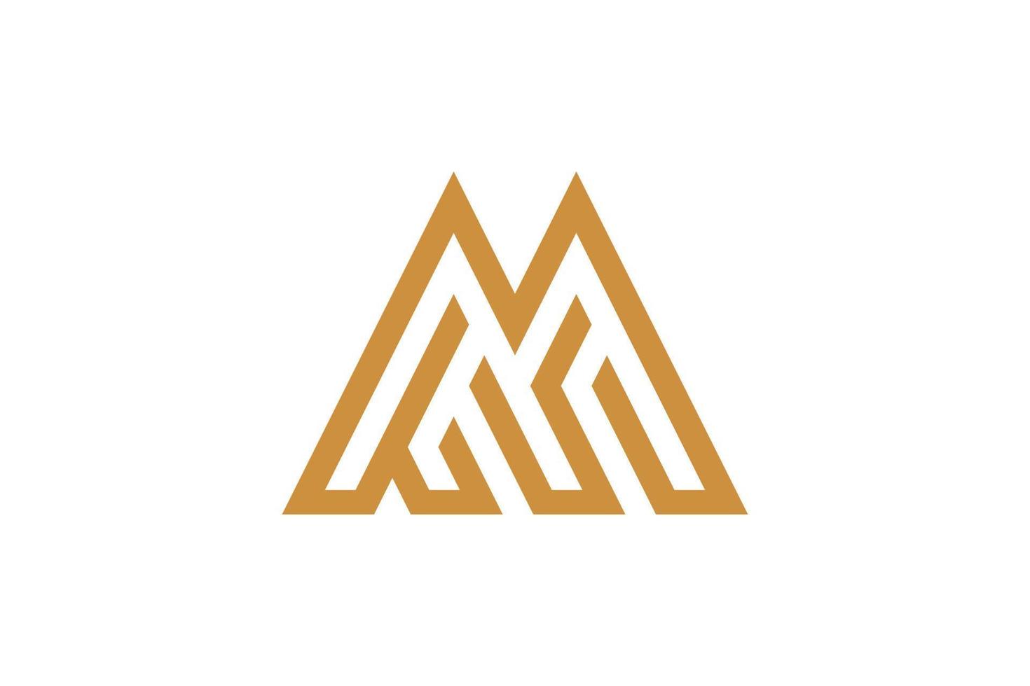 logotipo da letra m monolinha vetor