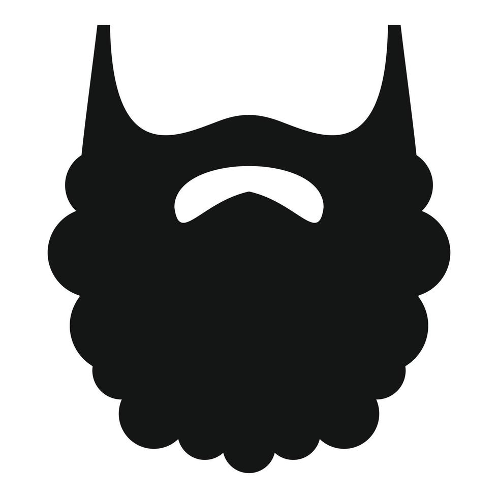 ícone de barba fofa, estilo simples. vetor
