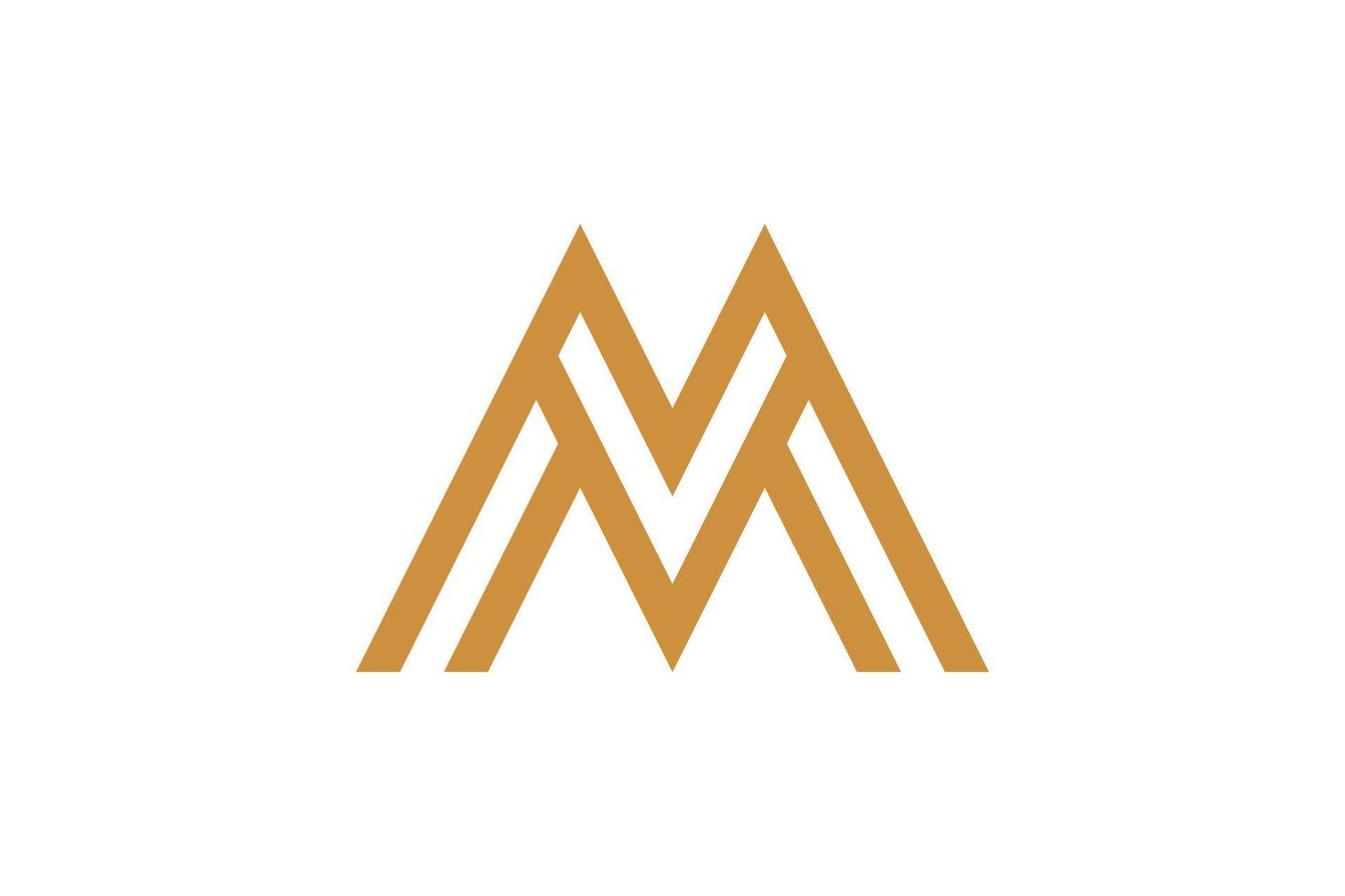 logotipo da letra m monolinha vetor