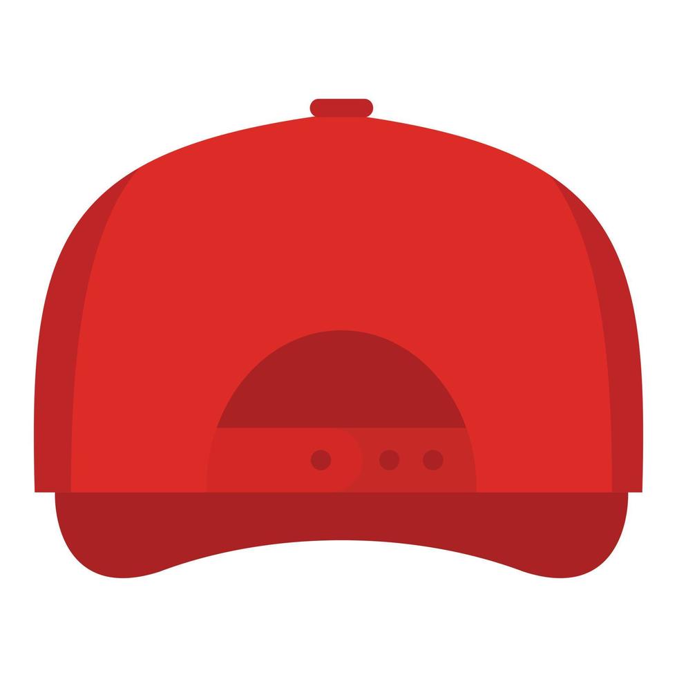 ícone traseiro do boné de beisebol, estilo simples. vetor