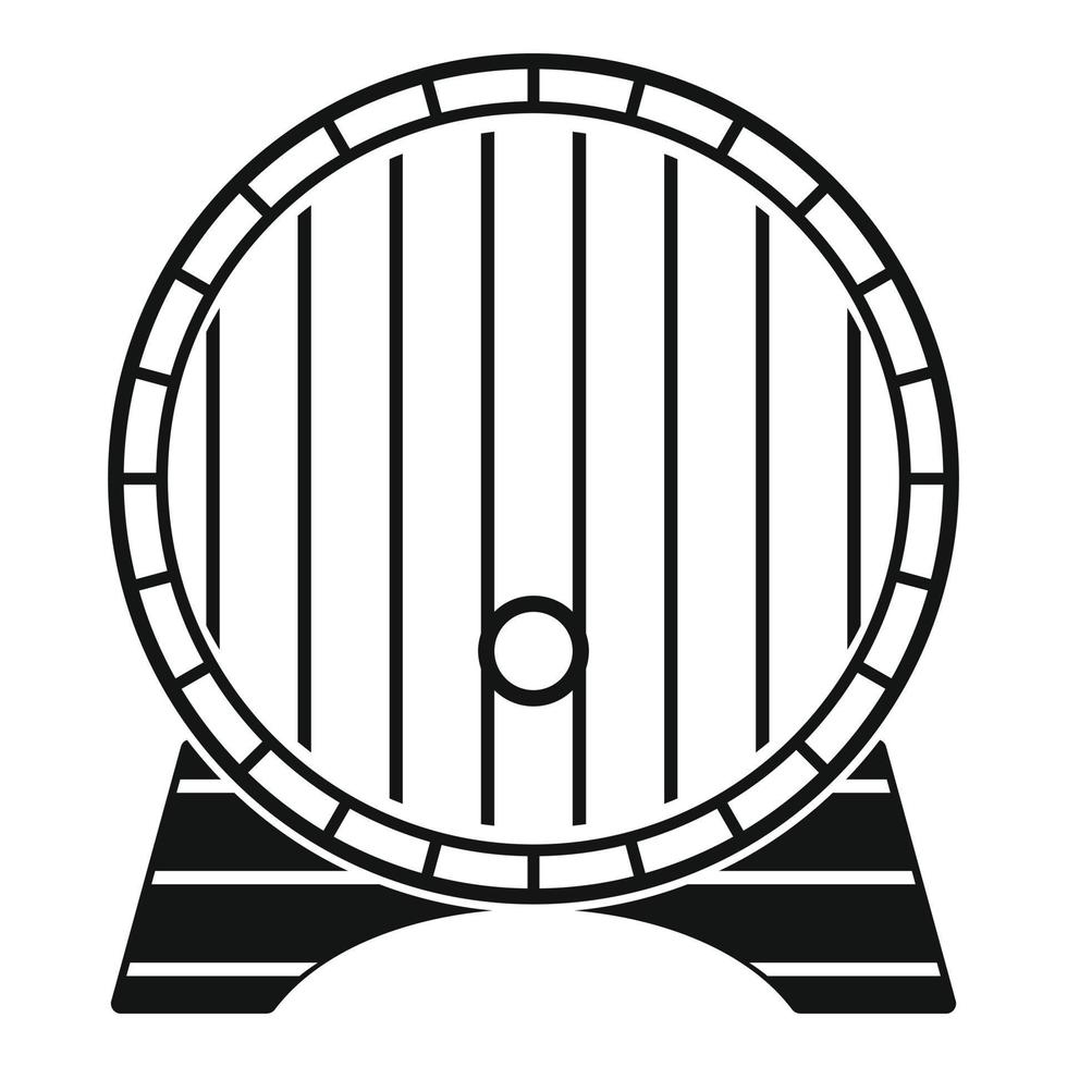 ícone do barril de cerveja, estilo simples. vetor