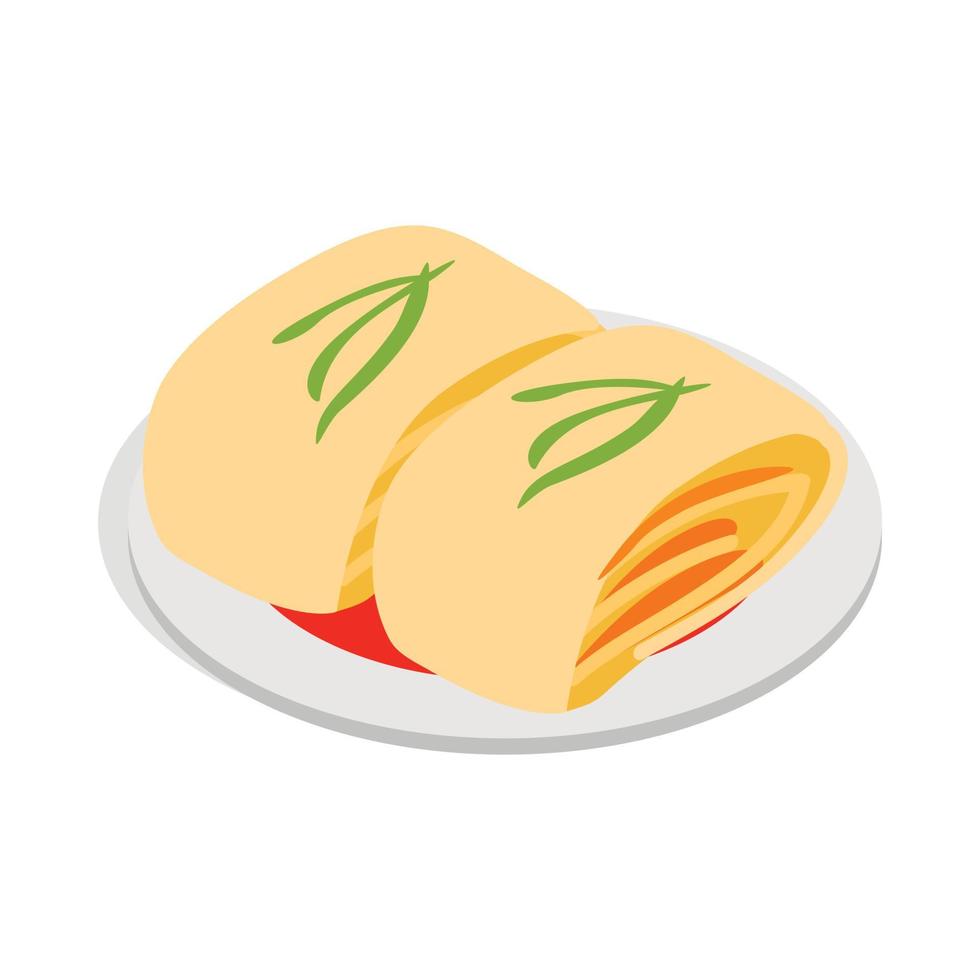 kimchi, ícone de comida coreana, estilo 3d isométrico vetor