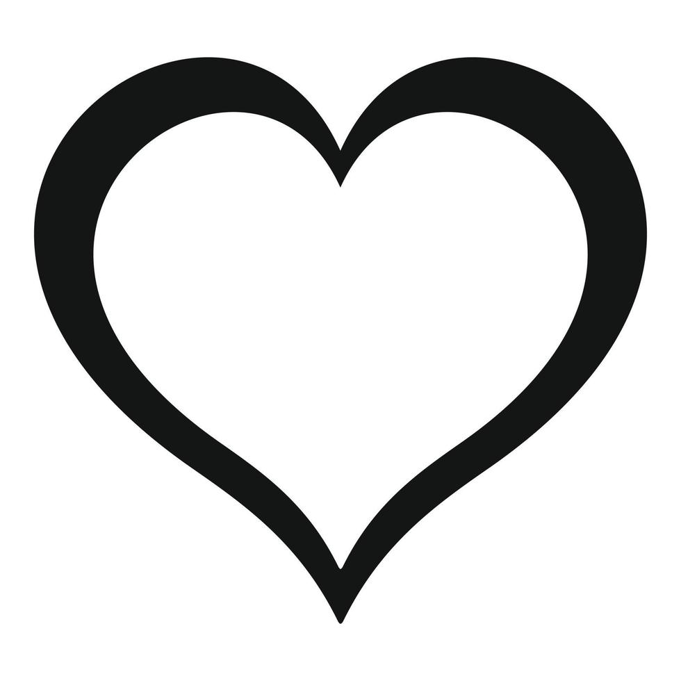 ícone de coração, estilo simples. vetor