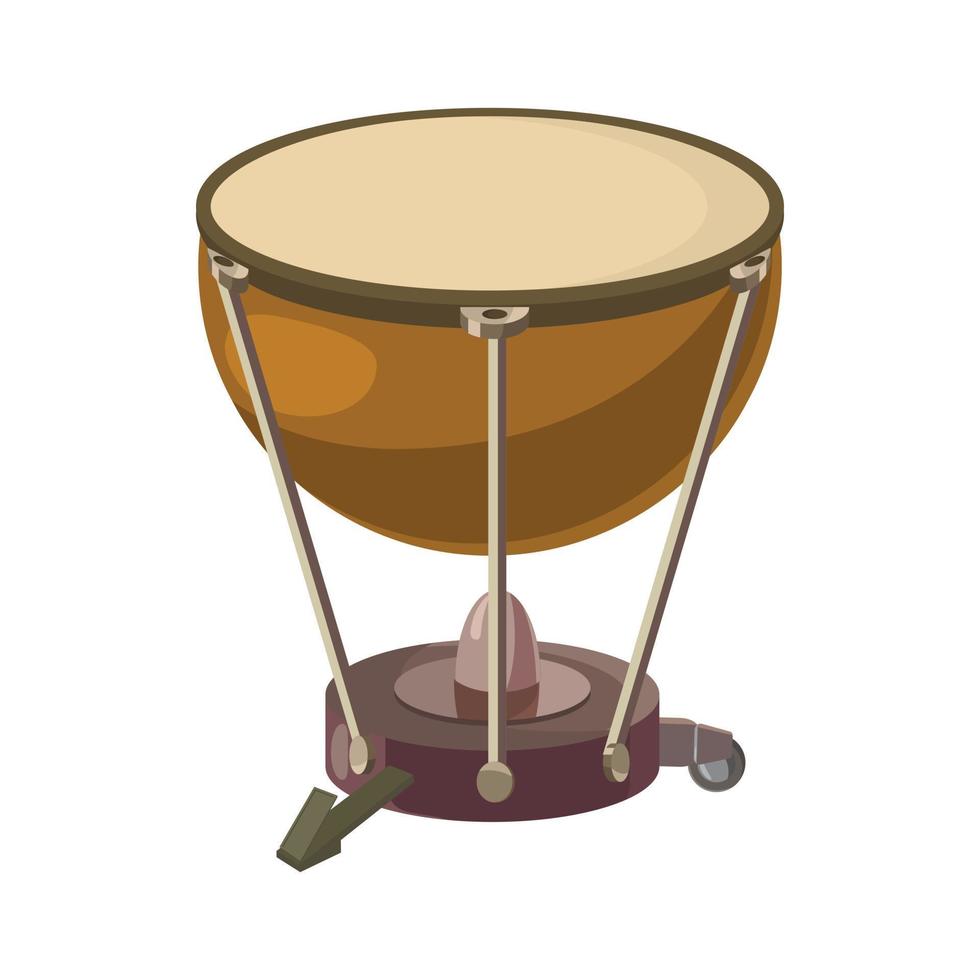 ícone de tambor em estilo cartoon vetor
